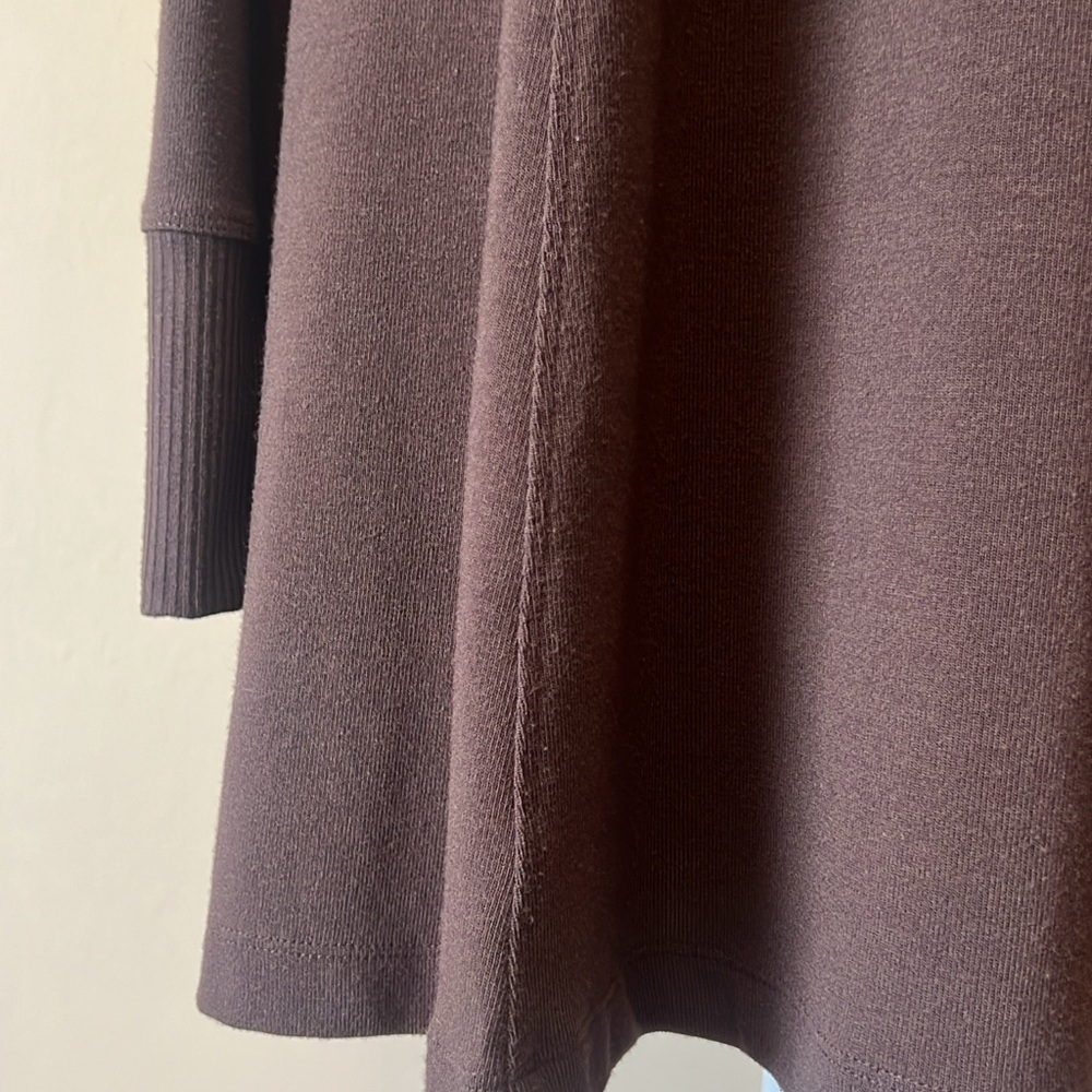 CAbi Chocolate Brown Cowl Neck Tunic Sweater Tunic Dress - Picture 4 of 7